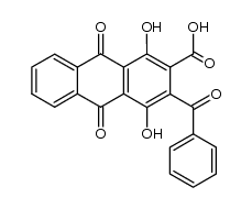 3-benzoyl-1,4-dihydroxy-9,10-dioxo-9,10-dihydro-anthracene-2-carboxylic acid Structure