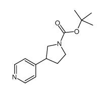 3-(吡啶-4-基)吡咯烷-1-羧酸叔丁酯结构式