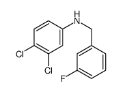 3,4-Dichloro-N-(3-fluorobenzyl)aniline结构式