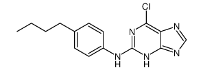 N-(4-butylphenyl)-6-chloro-7H-purin-2-amine Structure