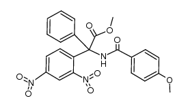 methyl 2-(2,4-dinitrophenyl)-2-(4-methoxybenzamido)-2-phenylacetate结构式