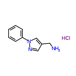 (1-Phenyl-1H-pyrazol-4-yl)methanamine hydrochloride Structure