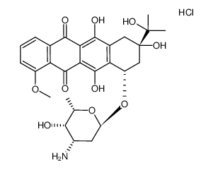 13-methyl-13-dihydro-4-demethoxydaunorubicin Structure