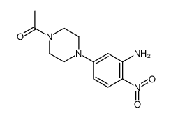 1-乙酰基-4-(3-氨基-4-硝基苯基)哌嗪结构式