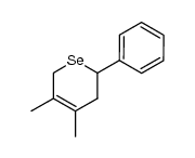 3,6-dihydro-4,5-dimethyl-2-phenyl-2H-selenapyran Structure