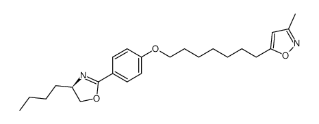 (R)-5-{7-[4-(4-Butyl-4,5-dihydro-2-oxazolyl)phenoxy]heptyl}-3-methylisoxazole Structure