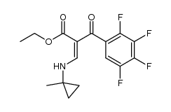 ethyl 3-((1-methylcyclopropyl)amino)-2-(2,3,4,5-tetrafluorobenzoyl)acrylate Structure