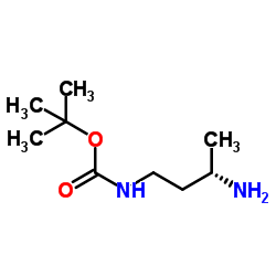(S)-(3-氨基丁基)氨基甲酸叔丁酯结构式
