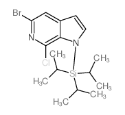 5-溴-7-氯-1-(三异丙基甲硅烷基)-1H-吡咯并[2,3-c]吡啶结构式