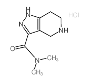 N,N-dimethyl-4,5,6,7-tetrahydro-1H-pyrazolo[4,3-c]pyridine-3-carboxamide,hydrochloride结构式