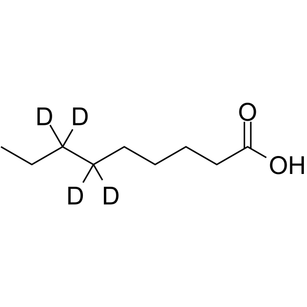 Nonanoic acid-d4结构式