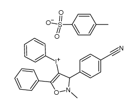 3-(p-cyanophenyl)-5-phenyl-2,3-dihydroisoxazol-4-yl(phenyl)iodonium toluene-p-sulphonate Structure