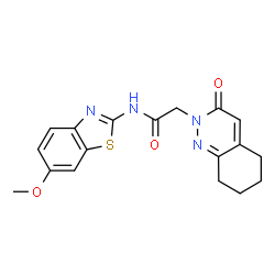 N-(6-methoxy-1,3-benzothiazol-2-yl)-2-(3-oxo-5,6,7,8-tetrahydrocinnolin-2(3H)-yl)acetamide structure