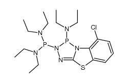 1-(5-chloro-3-(diethylamino)benzo[4,5]thiazolo[3,2-d][1,2,4,3]triazaphosphol-2(3H)-yl)-N,N,N',N'-tetraethylphosphinediamine Structure