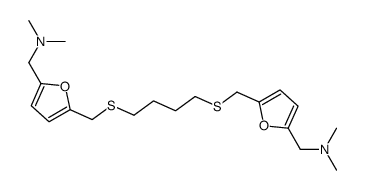 1-[5-[4-[[5-[(dimethylamino)methyl]furan-2-yl]methylsulfanyl]butylsulfanylmethyl]furan-2-yl]-N,N-dimethylmethanamine Structure