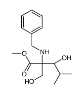 METHYL (2R,3S)-2-BENZYLAMINO-3-HYDROXY-2-HYDROXYMETHYL-4-METHYLPENTANOATE结构式