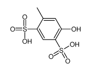 4-hydroxy-6-methylbenzene-1,3-disulfonic acid Structure