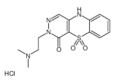 3-[2-(dimethylamino)ethyl]-5,5-dioxo-10H-pyridazino[4,5-b][1,4]benzothiazin-4-one,hydrochloride结构式