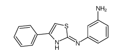 2-(间氨基苯胺)-4-苯基噻唑结构式