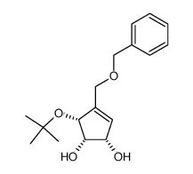 (1S,4R,5S)-3-<(benzyloxy)methyl>-4-tert-butyloxy-5-hydroxy-2-cyclopenten-1-ol Structure