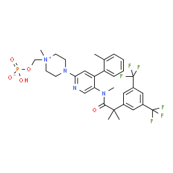 Fosnetupitant (Pronetupitant) Structure