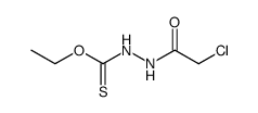 N'-chloroacetyl-hydrazinecarbothioic acid O-ethyl ester Structure