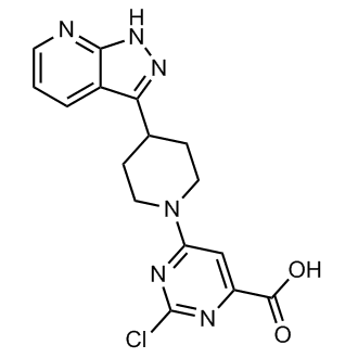 6-(4-(1H-吡唑并[3,4-b]吡啶-3-基)哌啶-1-基)-2-氯嘧啶-4-羧酸图片