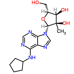 N-Cyclopentyl-2'-C-methyladenosine Structure