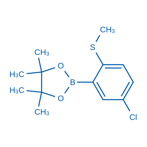 2-(5-Chloro-2-(methylthio)phenyl)-4,4,5,5-tetramethyl-1,3,2-dioxaborolane structure