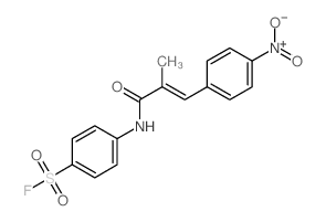 4-[[2-methyl-3-(4-nitrophenyl)prop-2-enoyl]amino]benzenesulfonyl fluoride结构式