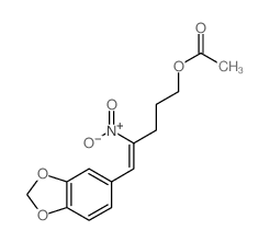 (5-benzo[1,3]dioxol-5-yl-4-nitro-pent-4-enyl) acetate结构式