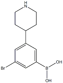 3-Bromo-5-(piperidin-4-yl)phenylboronic acid picture