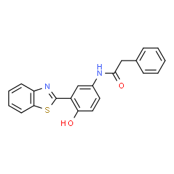 N-(3-(benzo[d]thiazol-2-yl)-4-hydroxyphenyl)-2-phenylacetamide structure