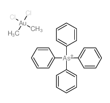 Arsonium, tetraphenyl-, (SP-4-2)-dichlorodimethylaurate(1-)结构式