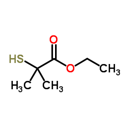 2-MERCAPTO-2-METHYL-PROPANOIC ACID ETHYL ESTER Structure