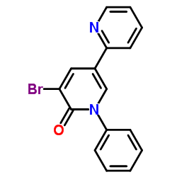 3-溴-1-苯基-5-(吡啶-2-基)吡啶-2(1H)-酮结构式