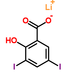 Lithium 2-hydroxy-3,5-diiodobenzoate结构式