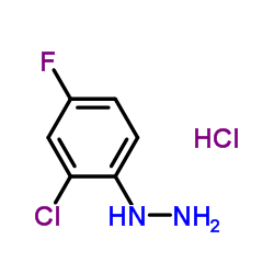 (2-Chloro-4-fluorophenyl)hydrazine hydrochloride structure