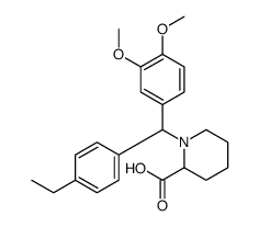 1-[(3,4-dimethoxyphenyl)-(4-ethylphenyl)methyl]piperidine-2-carboxylic acid结构式