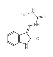 Hydrazinecarbothioamide,2-(1,2-dihydro-2-oxo-3H-indol-3-ylidene)-N-methyl- structure