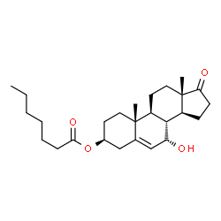 Androst-5-en-17-one,7-hydroxy-3-[(1-oxoheptyl)oxy]-,(3beta,7alpha)-(9CI) Structure