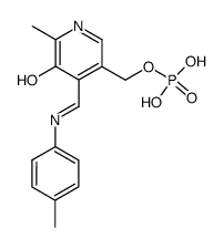3-吡啶甲醇,5-羟基-6-甲基-4-[(4-甲基苯基)亚氨基]甲基],(二氢磷酸盐)结构式