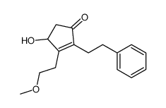 4-hydroxy-3-(2-methoxyethyl)-2-(2-phenylethyl)cyclopent-2-en-1-one Structure