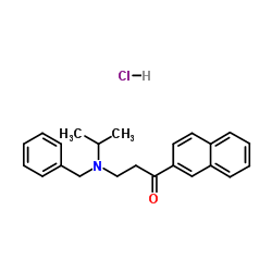 3-[benzyl(propan-2-yl)amino]-1-naphthalen-2-ylpropan-1-one,hydrochloride Structure