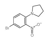 Pyrrolidine, 1-(4-bromo-2-nitrophenyl)- Structure