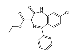 8-chloro-2-oxo-5-phenyl-2,3-dihydro-1H-benzo[e][1,4]diazepine-3-carboxylic acid ethyl ester Structure