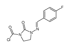 3-(4-fluoro-benzylideneamino)-2-oxo-imidazolidine-1-carbonyl chloride Structure