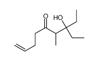 7-ethyl-7-hydroxy-6-methylnon-1-en-5-one结构式