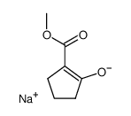 2-(Sodiooxy)-1-cyclopentene-1-carboxylic acid methyl ester Structure