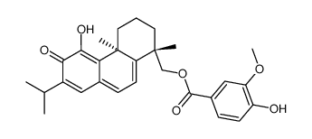 3-Methoxy-4-hydroxybenzoic acid 11-hydroxy-12-oxoabieta-5,7,9(11),13-tetraene-19-yl ester picture